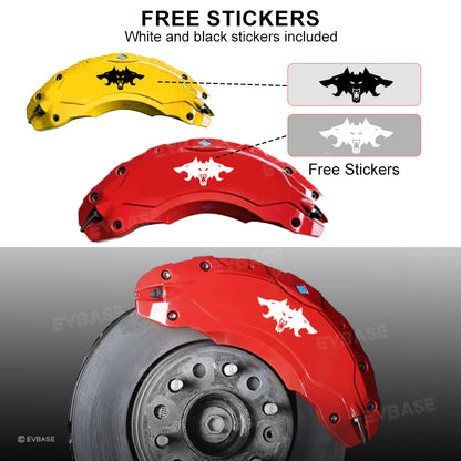 Cybertruck Brake Caliper Covers Wheel Hub Front Rear Caliper Protector With Cyberbeast Logo Decals