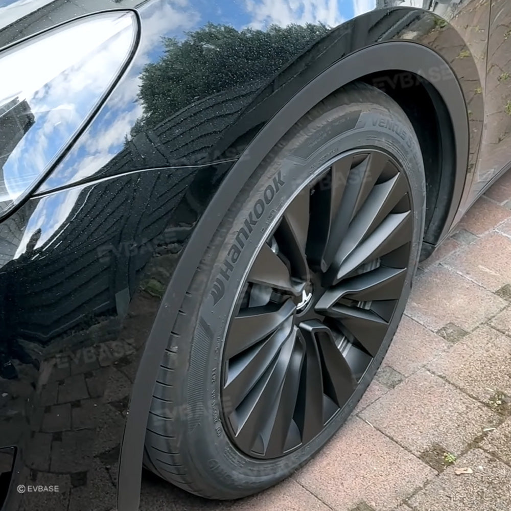 Model Y Hubcaps Turbine Style Full Wrapped Wheel Coves for 19" Factory Tesla Wheel 4PCS