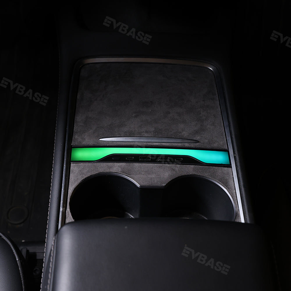 Tesla RGB USB Hub Adapter With Ambient Light Model Y Juniper Center Console Multiport Hub Adapter