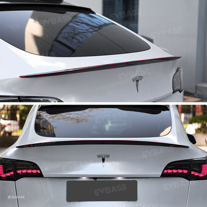 New Red Spoiler Carbon Fiber Model Y/3 Real Carbon Fiber Spoiler for Tesla