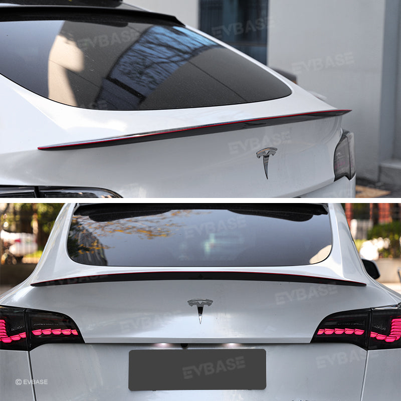 New Red Spoiler Carbon Fiber Model Y/3 Real Carbon Fiber Spoiler for Tesla