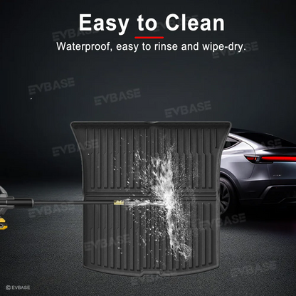 Model Y Juniper Full Coverage Floor Mats with Door Sill Protection TPE Anti-Slip Trunk Mats Cargo Liners Back Seat Covers All Weather Protection