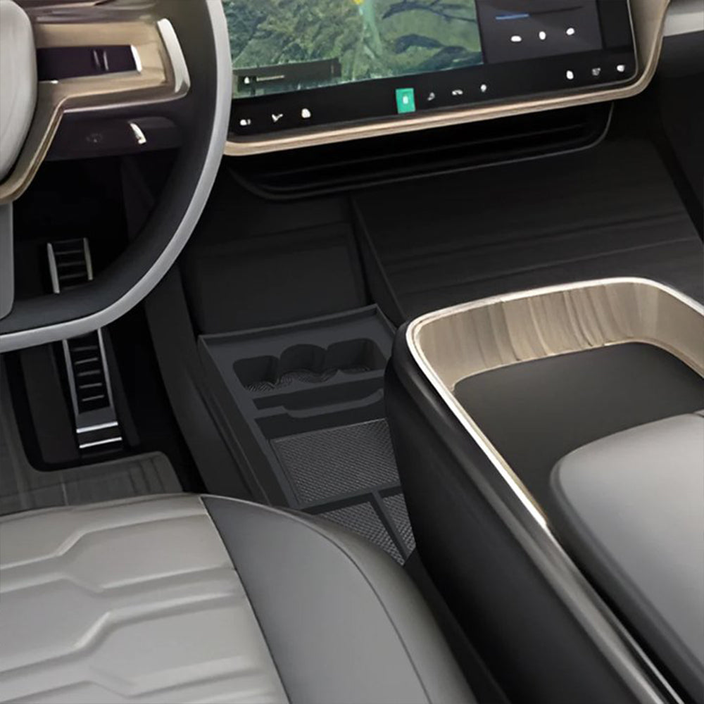 Cargo Box Rivian R1s Rivian R1T R1S Lower Center Console Tray Storage Insert Box With Cup H ...