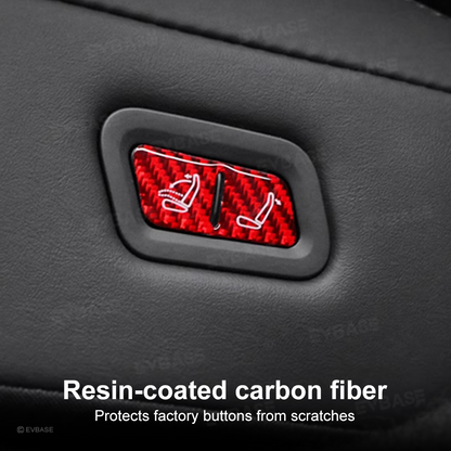 Model Y Juniper Rear Seat Folding Button Trim Cover Carbon Fiber Protector for Tesla