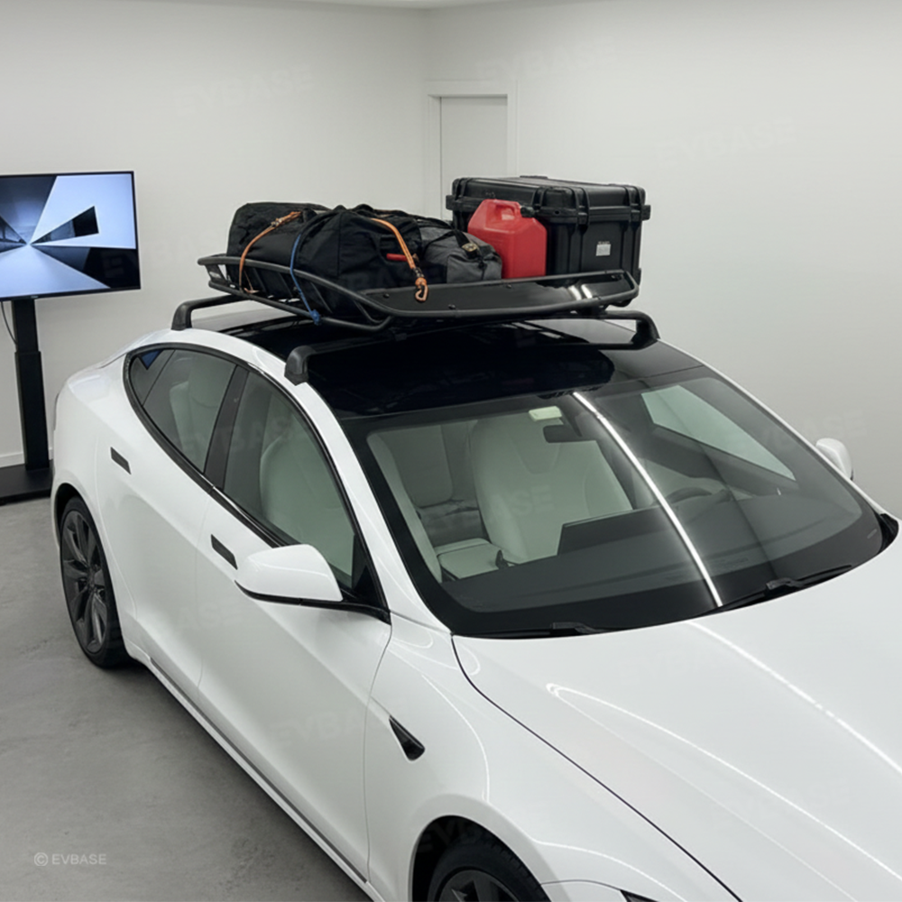 Model S Roof Rack Lockable Cross Bars OEM-Style Aluminum Alloy Luggage Cargo Carrier for Tesla