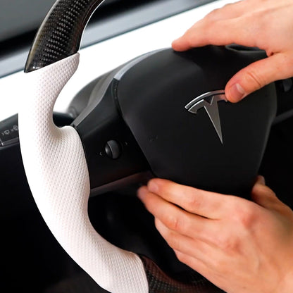 EVBASE Customized Carbon Fiber Steering Wheel for Model 3 Y Tesla Accessories