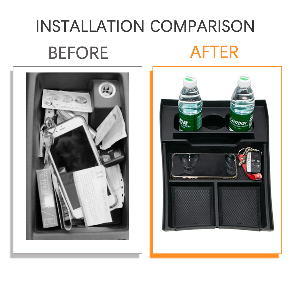 Rivian R1T R1S Lower Center Console Storage Box Interior Accessories - EVBASE-Premium EV&Tesla Accessories