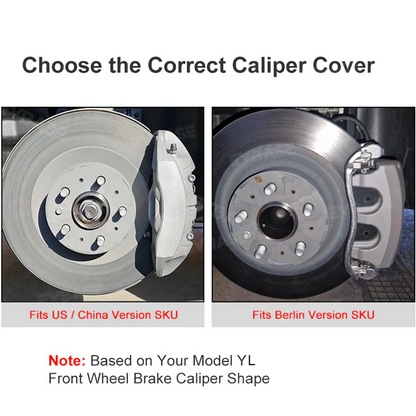 Model Y L Brake Caliper Covers Set Performance Look Brake Caliper Protector Precision Bolt-On