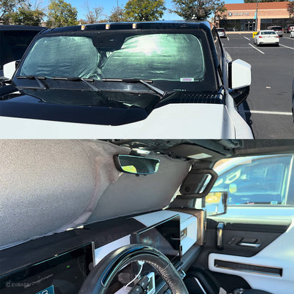 Windshield Sunshade for Hummer EV Foldable Reflective Heat Protection Front Window Sun Visor
