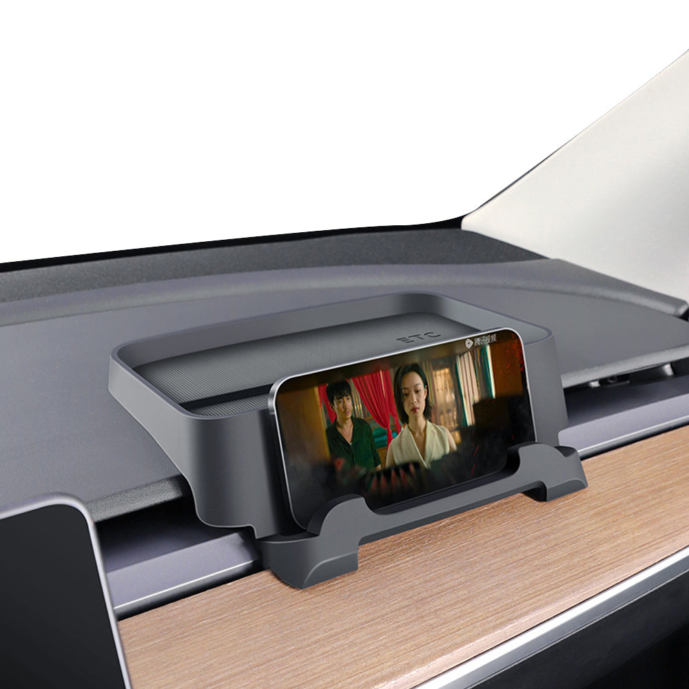 Tesla Model 3 Y Organizer Behind Screen Storage Box Dashboard Hidden Tray Non-Slip Sunglasses Holder