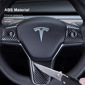 Tesla Model 3 Y Steering Wheel Middle frame Cover Steering Wheel Wrap Stickers
