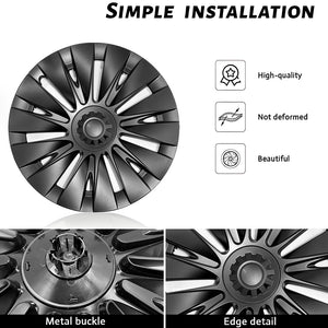 New Tesla Model Y Wheel Cap 19 inch Induction Model Y Wheel Covers 4PCS-EVBASE