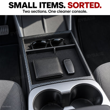 Model Y Juniper Standard Center Console Organizer 2.0 Console Storage Tray with Divided Compartment