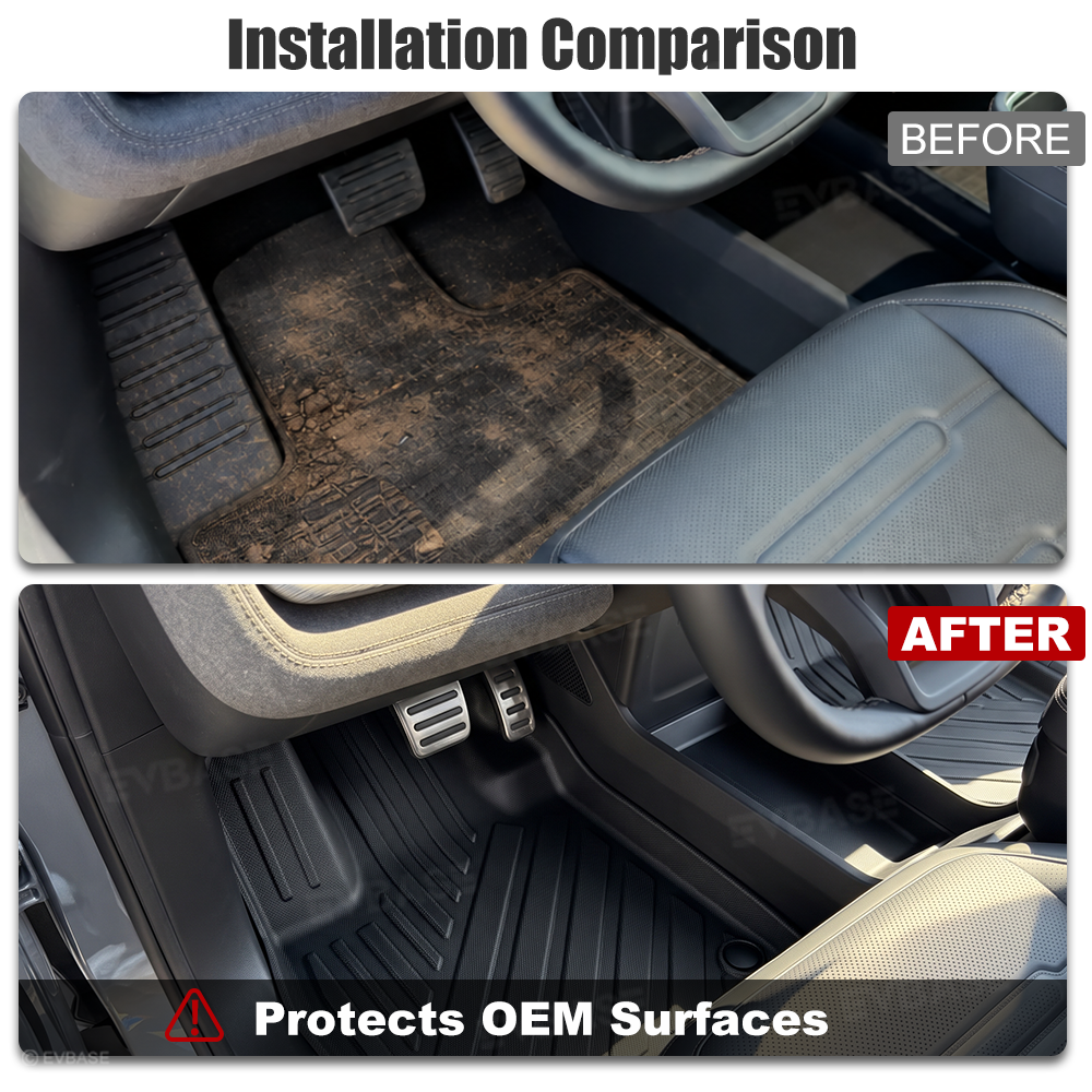All Weather Floor Liners & Cargo Liners Frunk Mat &Trunk Mat &Rear Seat Back Protector Set for Rivian R2 Waterproof Non-Slip Protection Covers