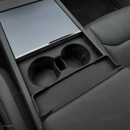 Model Y Juniper/ YL/ 3 Highland Silicone Center Console Cup Holder Insert Armrest Storage Organizer