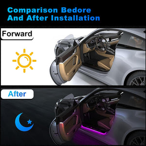 EVBASE Tesla Model 3 Y X S Door Sill Protector with LED Light 4 Pcs