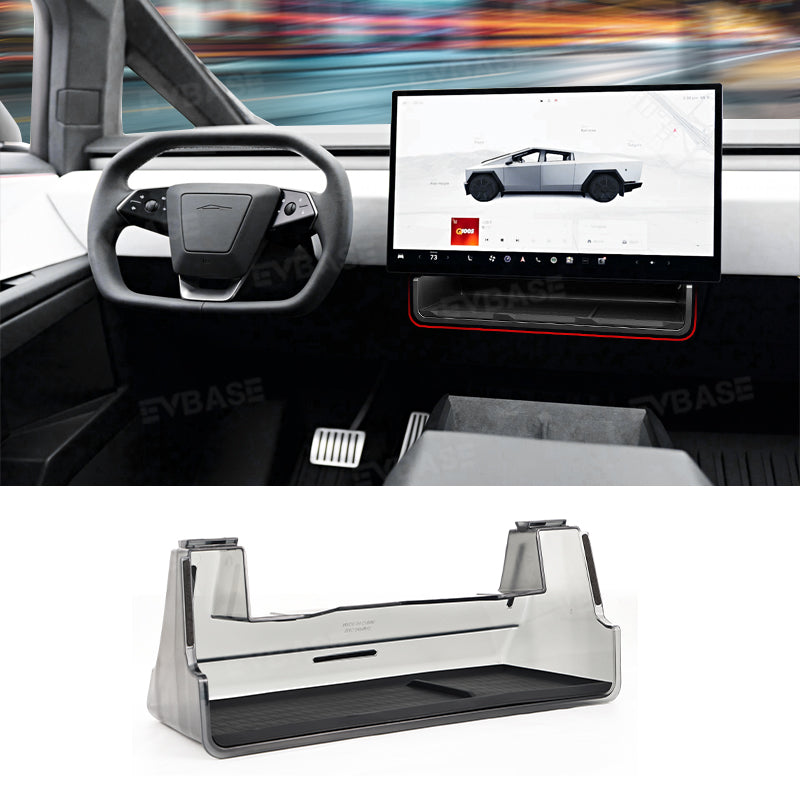 Tesla Cybertruck Under Screen Organizer Storage Box Under Center Displ ...