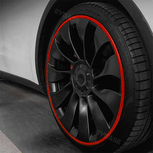 EVBASE Tesla Wheel Rim Protector Aluminum Alloy Rim Guard Rimcase 4 PCS For Model 3 Y X S
