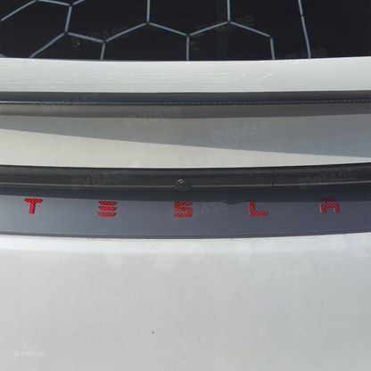 Model Y Juniper/ 3 Highland T-E-S-L-A Lettering Tailgate Emblem Decal Real Carbon Fiber Logo