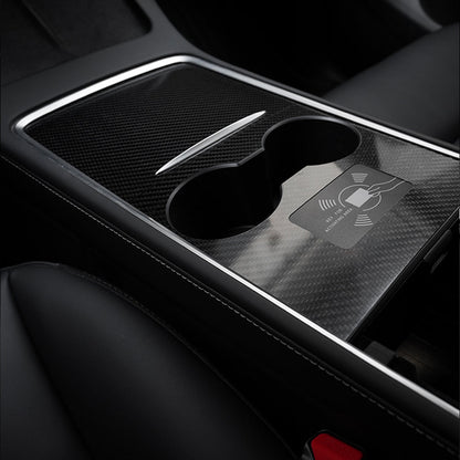 Model Y 3 Carbon Fiber Interior Accessories Center Console Trim Panel Cover for Tesla
