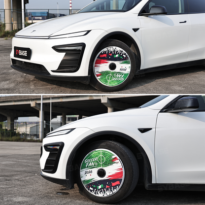Model Y Juniper Aero Wheel Covers International Soccer Style Hubcaps for Tesla 18/19/20/21 Inch Wheels