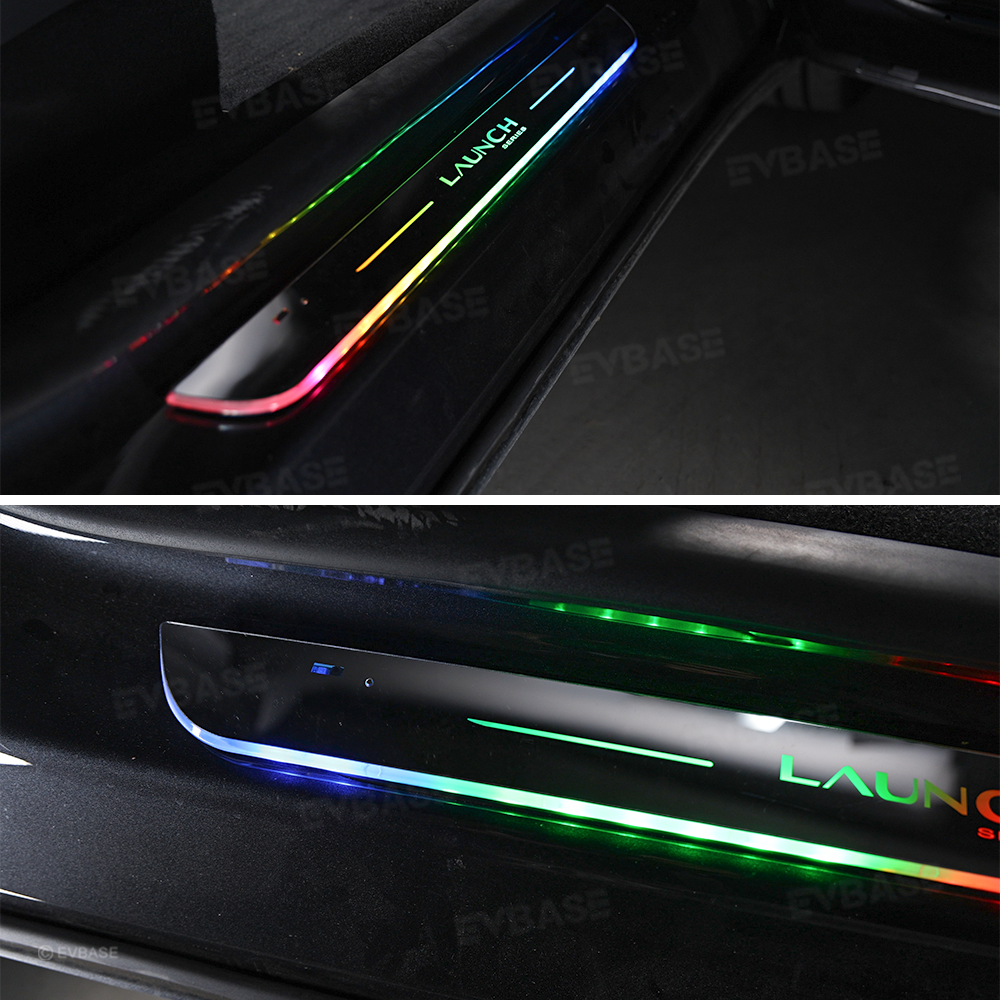 Tesla Model Y Juniper  Illuminated  Door Sills Covers Welcome Pedal Trim Protectors Plates With Launch Logo