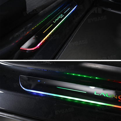 Tesla Model Y Juniper  Illuminated  Door Sills Covers Welcome Pedal Trim Protectors Plates With Launch Logo