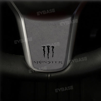 Customized Model 3 Y Steering Wheel Middle frame Cover Alcantara Suede Cover for Tesla