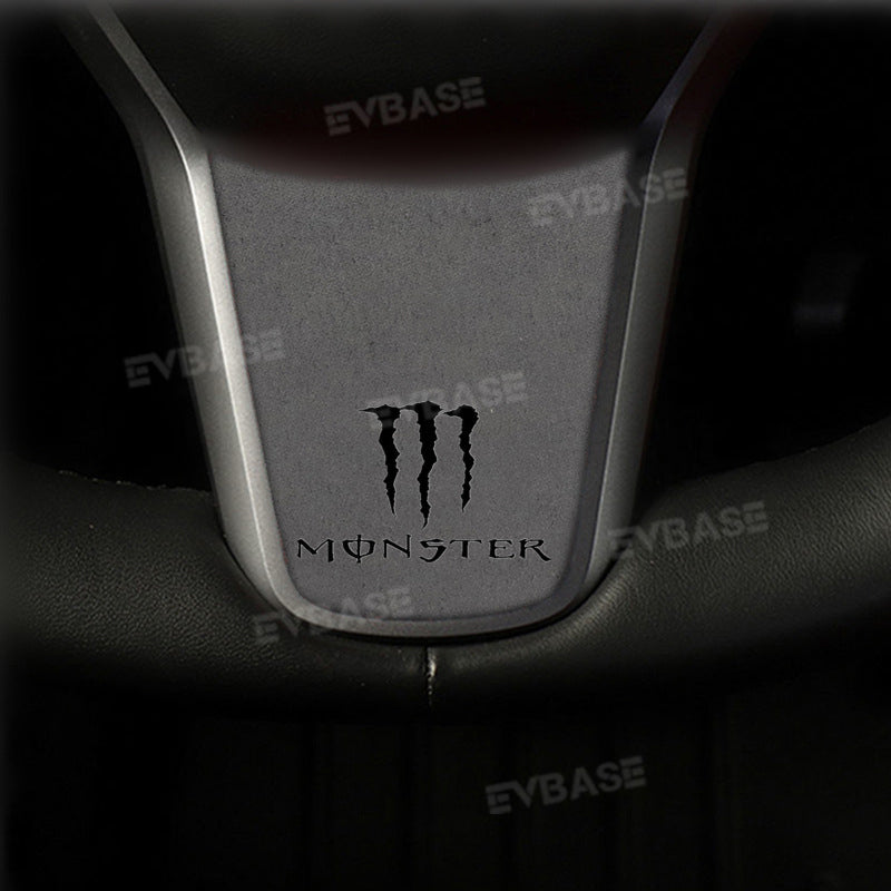 Customized Model 3 Y Steering Wheel Middle frame Cover Alcantara Suede Cover for Tesla