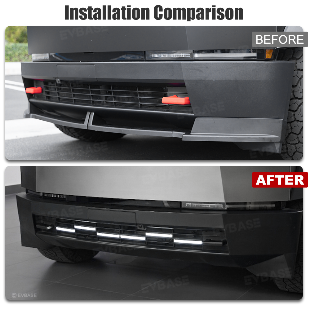 Cybertruck Front Grille LED Light Bar Tactical Lower Grille Auxiliary Lighting Upgrade