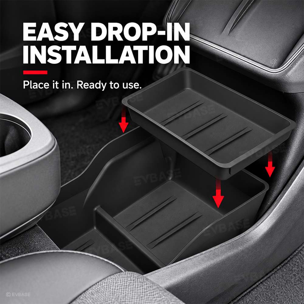 Model Y Juniper Standard Lower Center Console Organizer Under Console Storage Tray 2.0