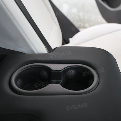 Model 3 Y Real Carbon Fiber Center Console Cup Holder Cover for Tesla