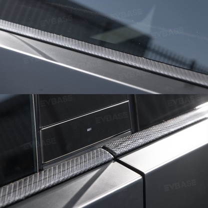 Cybertruck Window Molding Real Carbon Fiber Exterior Window Trim Overlays