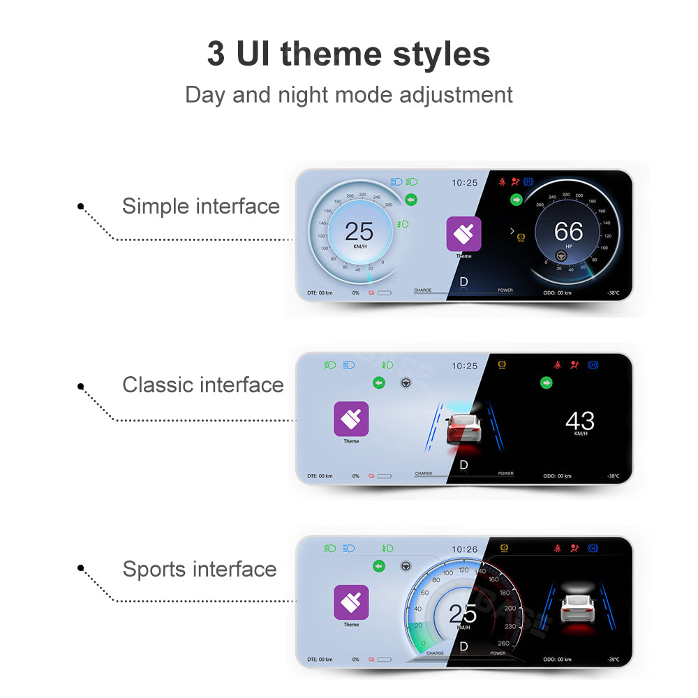 Heads Up Display For Tesla Model Y & Model 3 Highland - 8.9" HD Screen With Wireless CarPlay & Android Auto - View #6