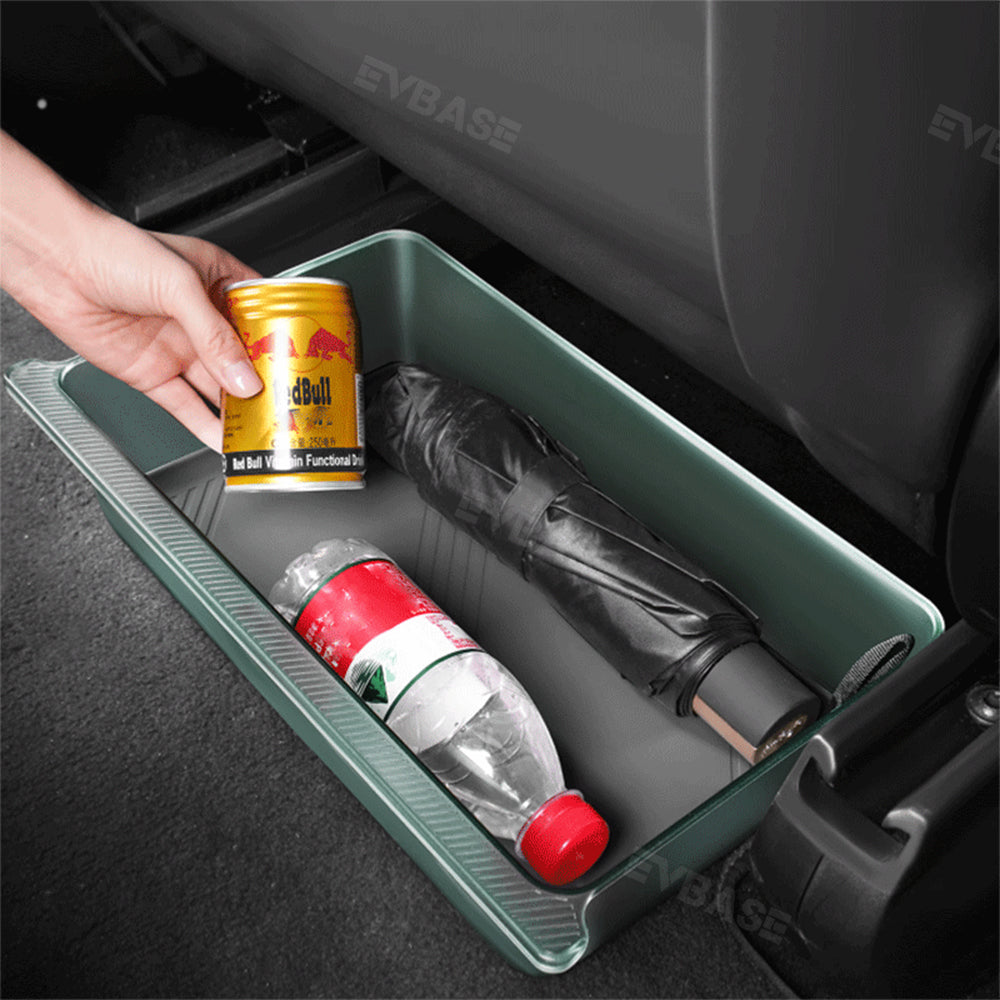 EVBASE Tesla Model X Underseat Storage Box Hidden Organizer Tray Bin
