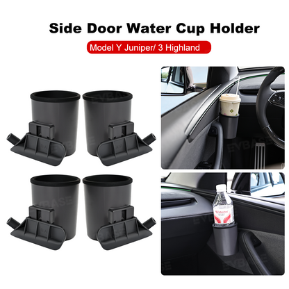 Model Y Juniper/ 3 Highland ABS Side Door Cup Holder Special Storage Drink Holder 4PCS