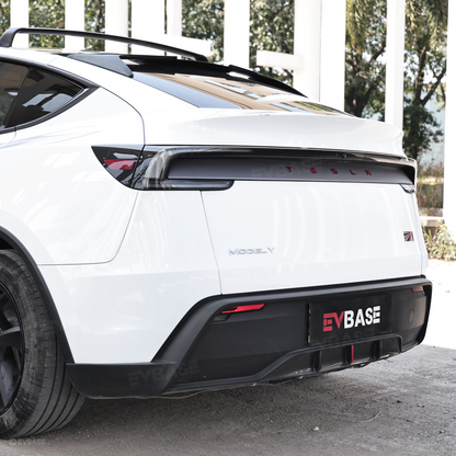 Model Y Juniper Rear Diffuser Real Carbon Fiber Bumper Lip Sport Style Red Trim for Tesla