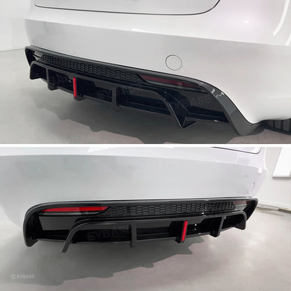 Model 3 Highland Rear Diffuser Bumper Lip ABS Spoiler Splitter Replacement With Brake Light for Tesla