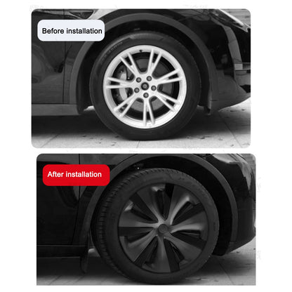 Model Y Gemini Wheel Covers 19 inch Sport Model S Version Wheel Cap 4PCS Matte for Tesla