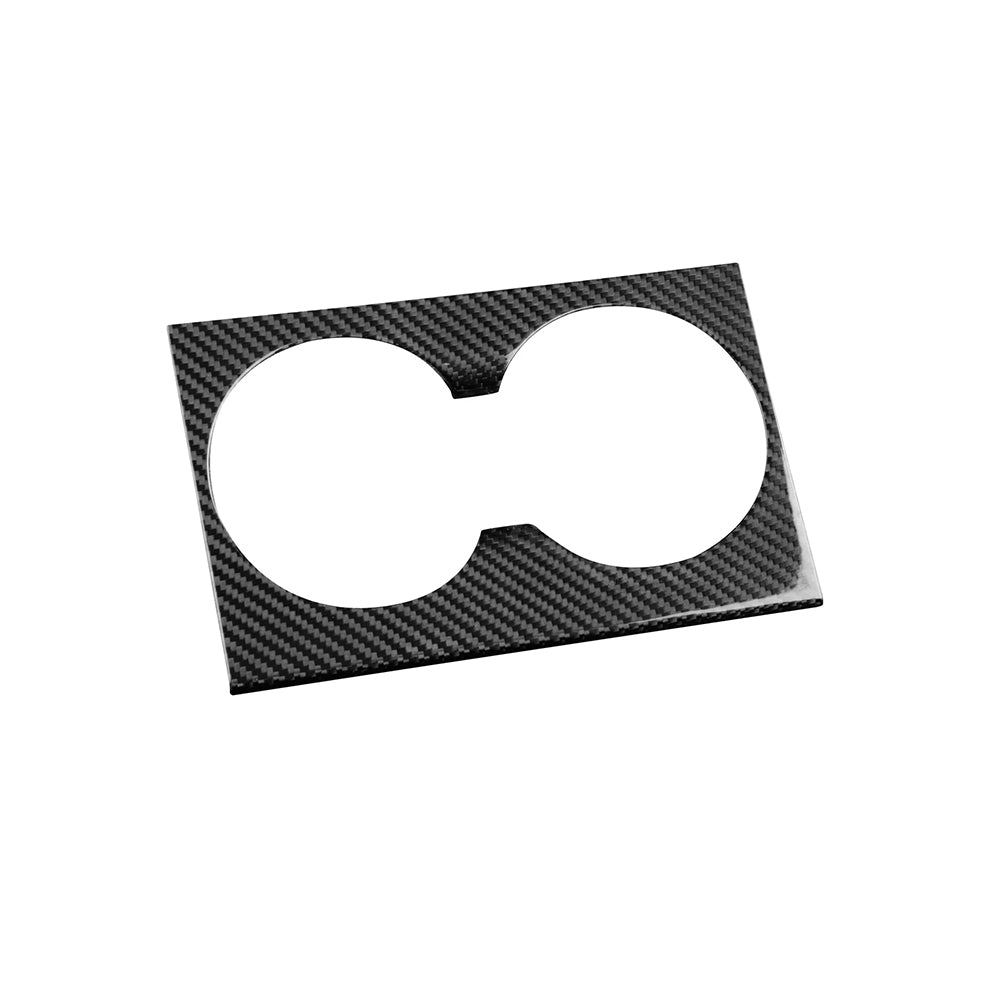 EVBASE Tesla Model Y Juniper Cup Holder Cover Real Carbon Fiber Trim Panel Center Console Overlay