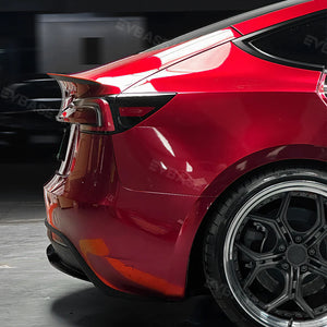 2023 EVBASE Tesla rosso fibra di carbonio Spoiler ala per il modello 3 Y