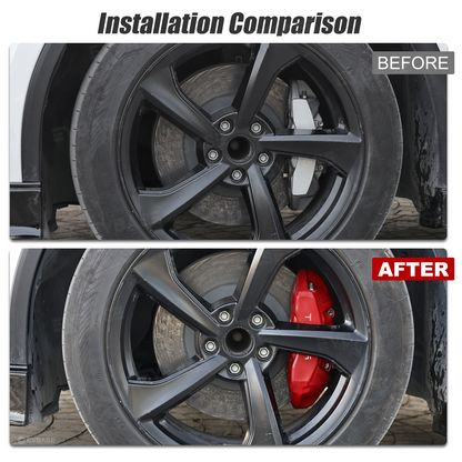Model 3/Y Silicone Brake Caliper Covers Front and Rear Slip-On Caliper Protector Set Performance Look & No Wheel Removal