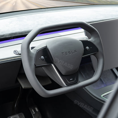 EVBASE Model 3 Y Yoke Steering Wheel Inspired By Cybertruck Style For Tesla