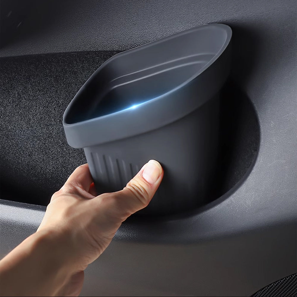 Tesla Silicone Trash Can Car Cup Holder Trash Bin Auto Vehicle Garbage EVBASEPremium EV&Tesla
