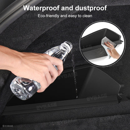 Model S Rear Trunk Organizer Storage Boxes TPE Side Trunk Bins for Tesla