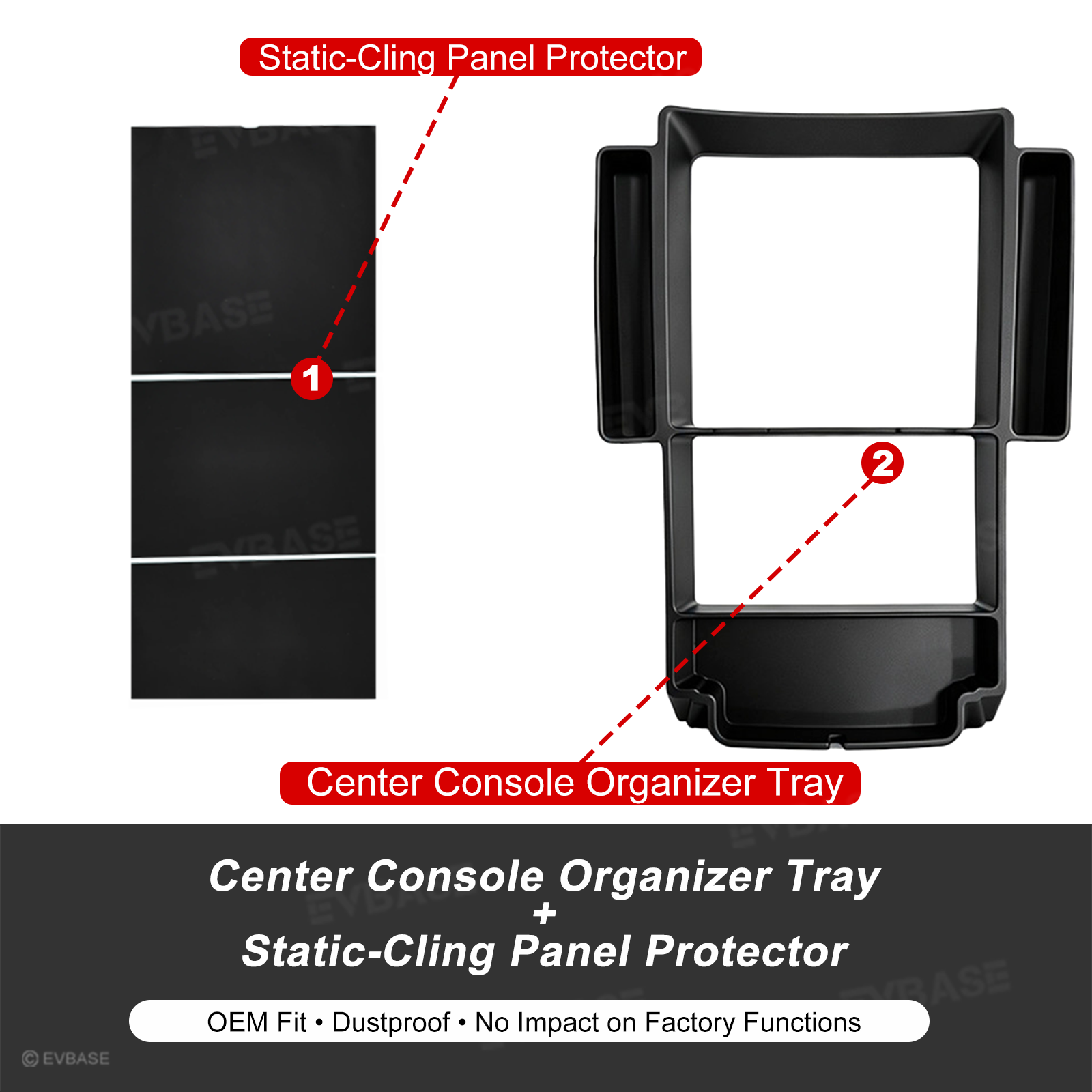 Model Y Juniper/Model Y L/ 3 Highland Center Console Tray 2.0 Silicone Organizer with Side Pockets