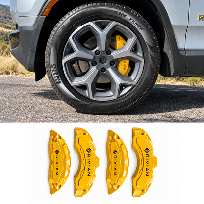 Brake Caliper Covers for Rivian R1S/R1T Front & Rear Caliper Protector Performance Look Precision Bolt-On