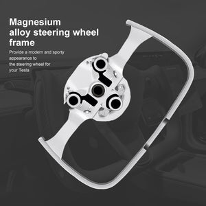 Tesla Model 3 Y Yoke Steering Wheel Inspired by Model X/S Yoke Nappa Black|EVBASE