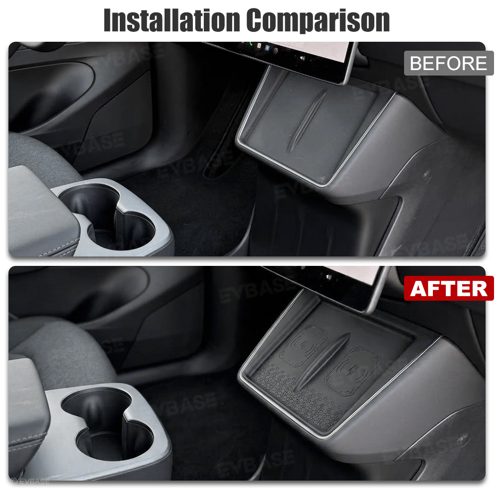 Model Y Juniper Standard Center Console Wireless Charging Pad Silicone Non-Slip Charger Mat