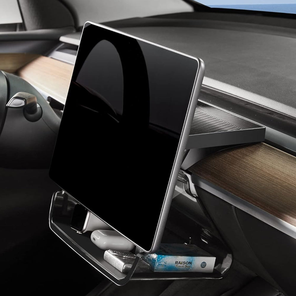 Tesla Model 3 Y Under Screen Storage Tray Center Console Organizer Tissue Holder Tesla Accessories